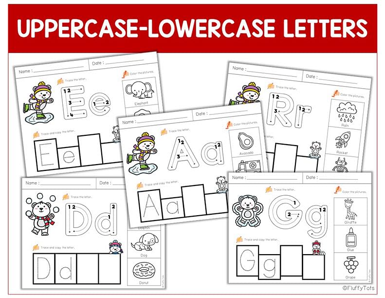 Tracing letters made fun with Polar Bear theme preschool letter tracing packet