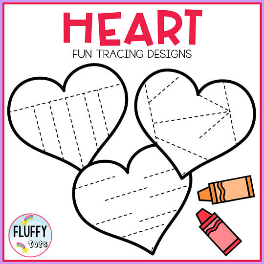 70 Fun & Easy Heart Tracing Worksheet for Preschool Fine Motor 4