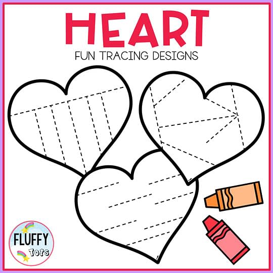 70 Fun & Easy Heart Tracing Worksheet for Preschool Fine Motor 43