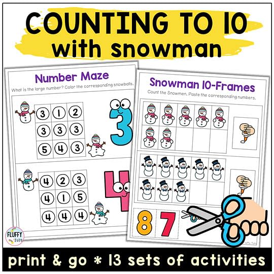 6 Exciting Snowman Printables Preschool Activities for Your Winter Lesson Plan 37