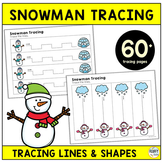 Have fun practicing tracing lines and shapes with this Snowman Tracing Lines packet, great for your winter or snowman week lesson plan