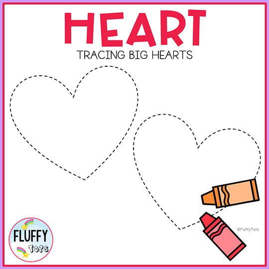 70 Fun & Easy Heart Tracing Worksheet for Preschool Fine Motor 8