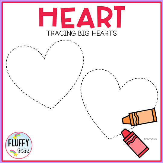 70 Fun & Easy Heart Tracing Worksheet for Preschool Fine Motor 47