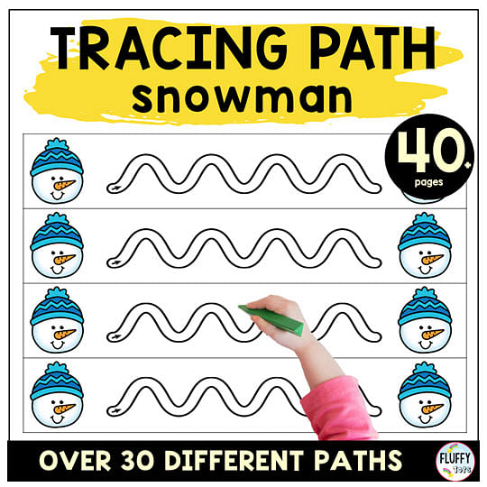 Have fun practicing tracing lines with this Snowman Tracing Path packet, great for your winter or snowman week lesson plan