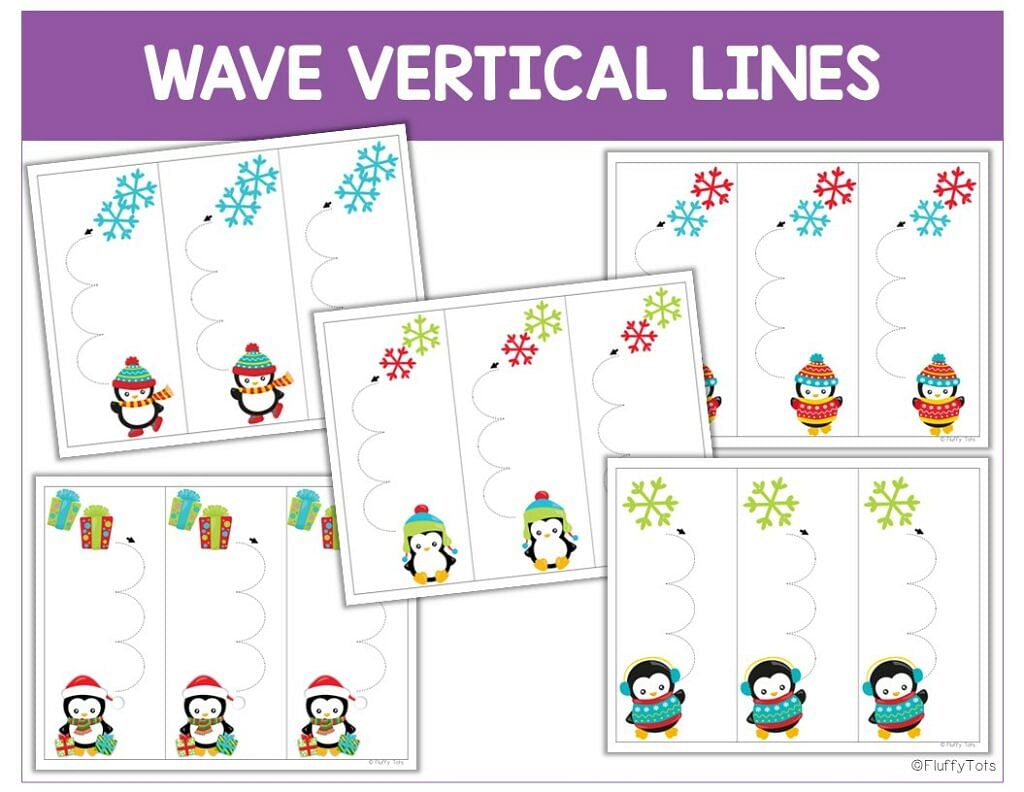 Fun Penguin Tracing Lines and Shapes for Preschool Activities 18