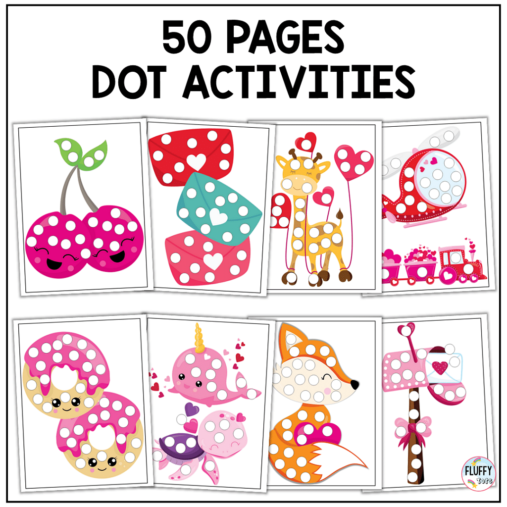 Perfect for your preschoolers fine motor activities, this Valentine's Day dot printables pack is easy-to-use