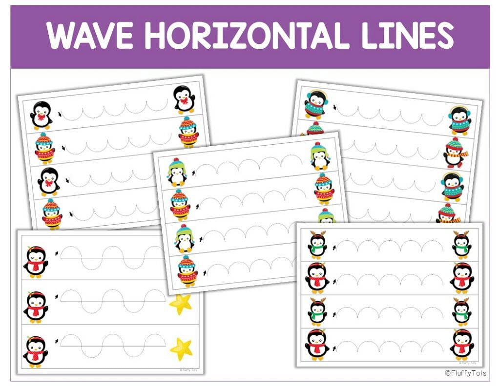 Fun Penguin Tracing Lines and Shapes for Preschool Activities 19