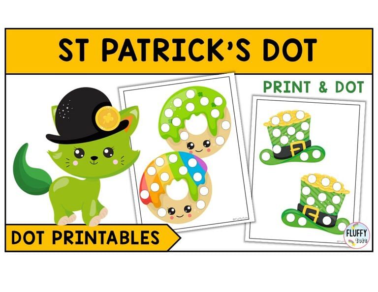 50 Pages of Cute St Patrick’s Day Dot Activities to Add to Your Fine Motor Activities