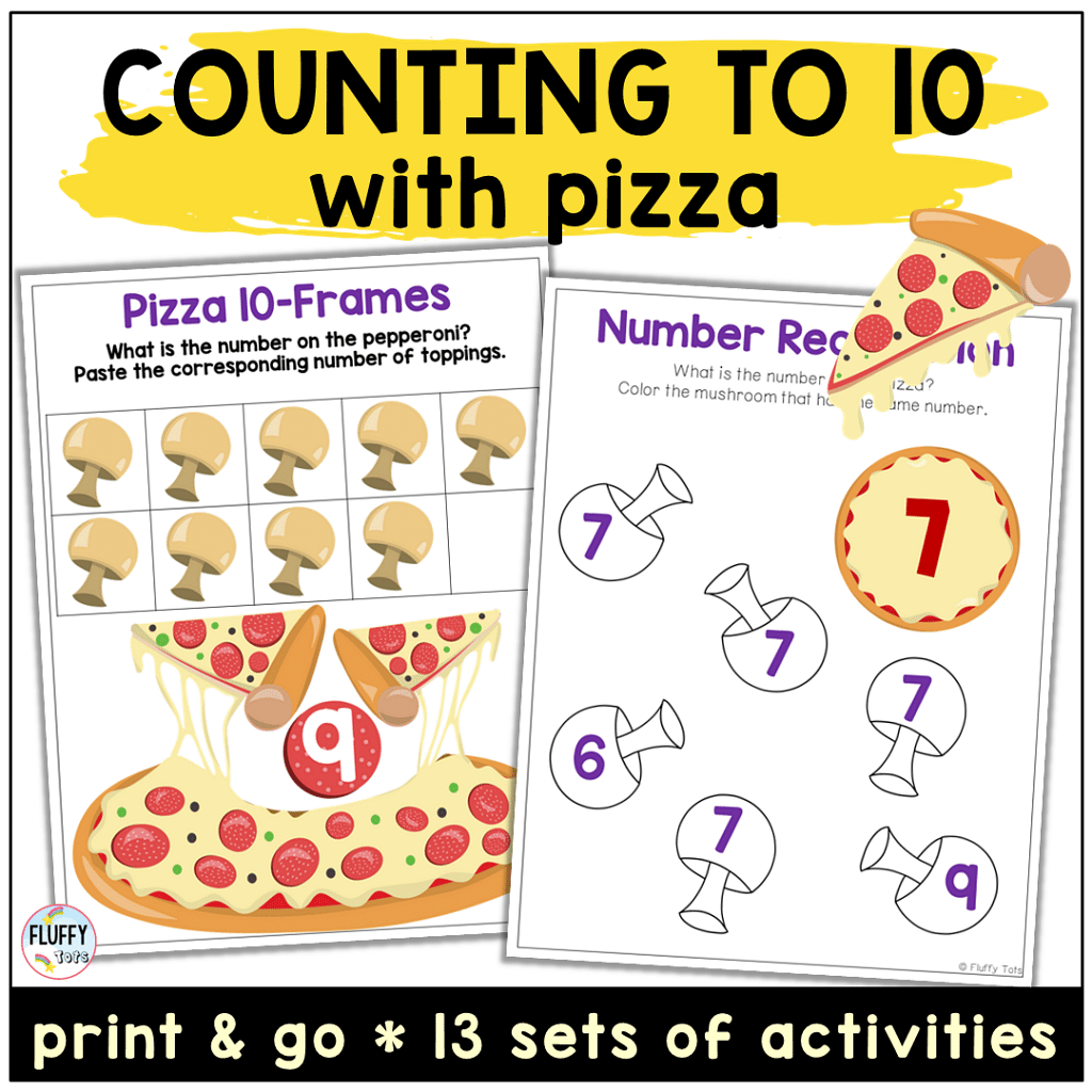 Counting Made Fun with Pizza Counting Activity: FREE 20 Yummy Counting Cards 2