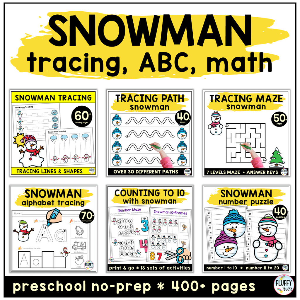 6 Exciting Snowman Printables Preschool Activities for Your Winter Lesson Plan 6