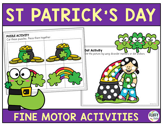 St Patrick's Day fine motor activities