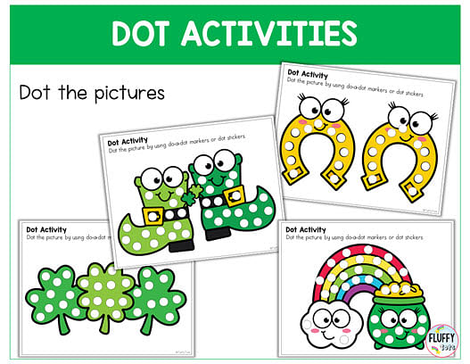 St Patrick's Day do-a-dot activities