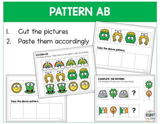 St Patrick's Day fine motor pattern activities