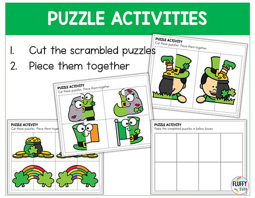 Preschool St Patrick's Day fine motor activities