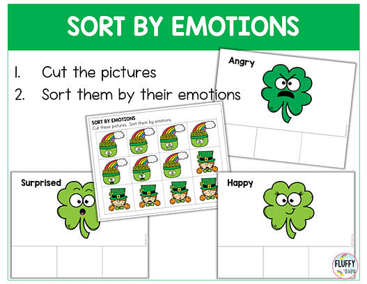 St Patrick's Day fine motor emotion activities
