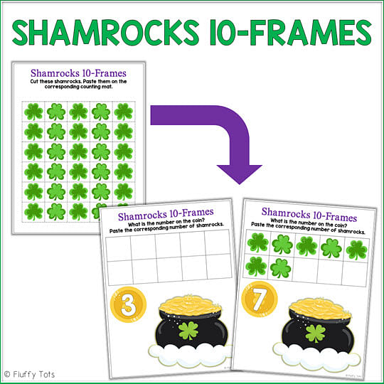 St Patrick's Day 10-frames activities