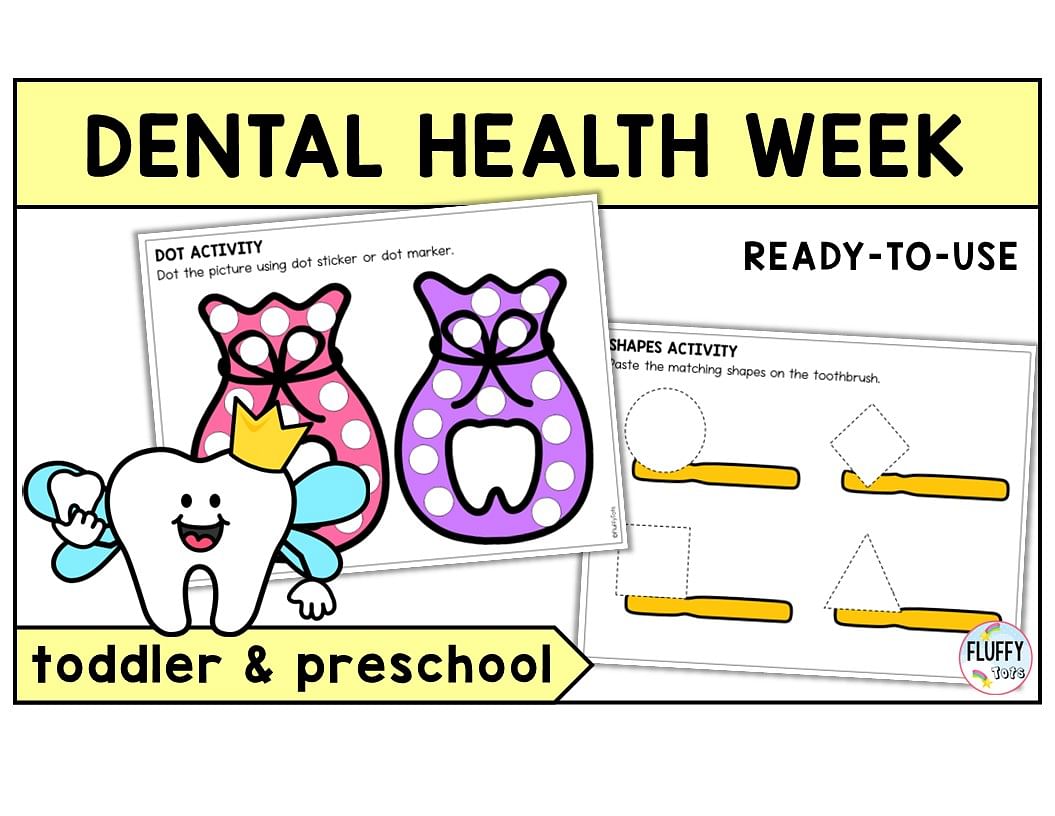 50 Pages of Fun Dental Printables for Toddler and Preschool 1