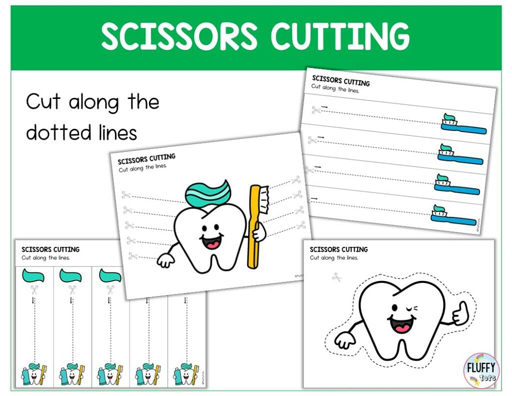 50 Pages of Fun Dental Printables for Toddler and Preschool 11
