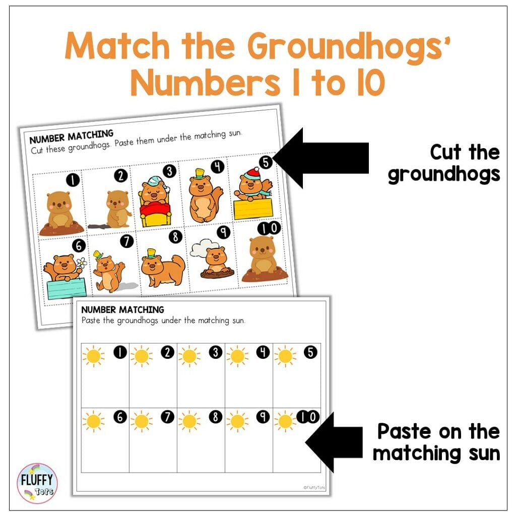 groundhog's day printable math activities