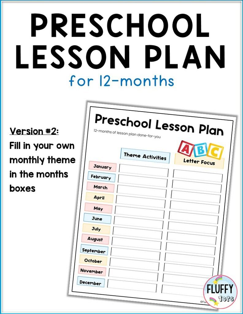 A homeschool lesson plan for 12 months
