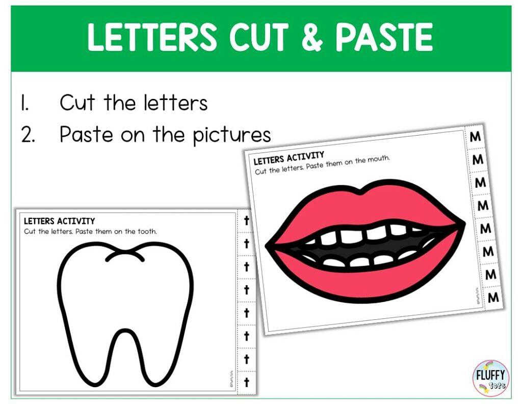 50 Pages of Fun Dental Printables for Toddler and Preschool 14