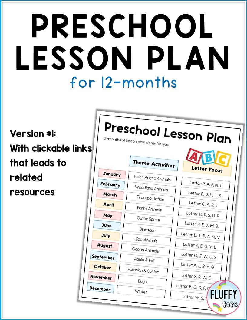 How I Make Preschool Lesson Plan to Homeschool My Children (and you can ...