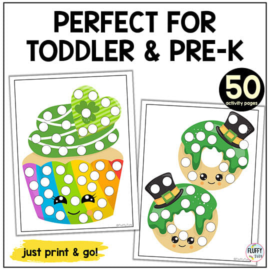 St Patrick's Day Fine Motor Activities Do-a-Dot for toddler