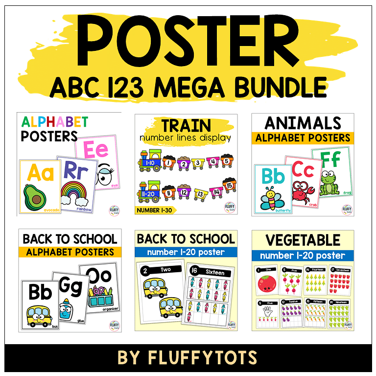 Back to School Alphabet Poster : FREE 2 Types of Alphabet Posters 1