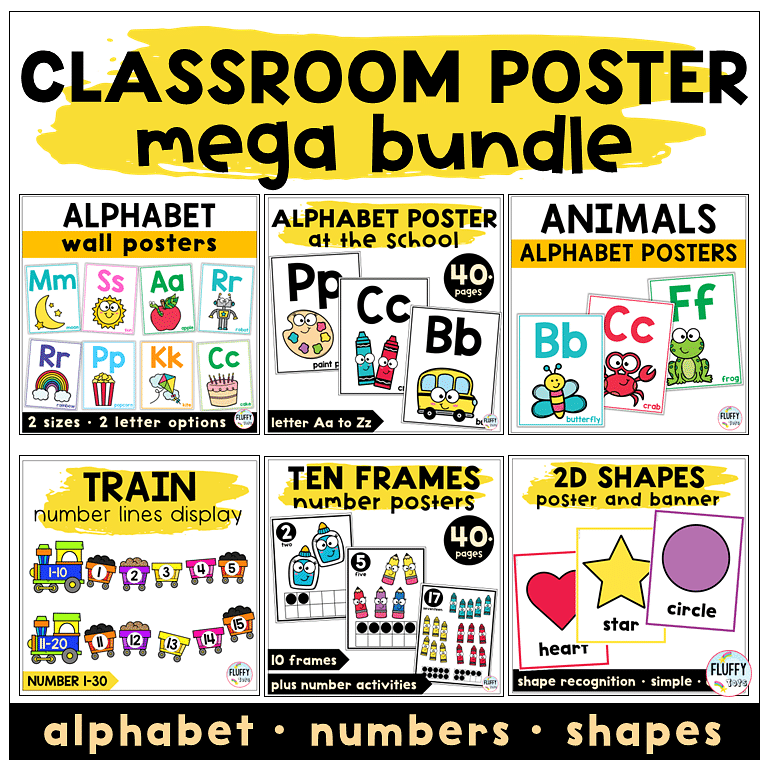 Back to School Alphabet Poster : FREE 2 Types of Alphabet Posters 1