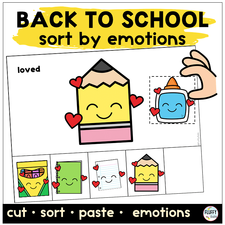 Free Back to School Emotion Sorting 3