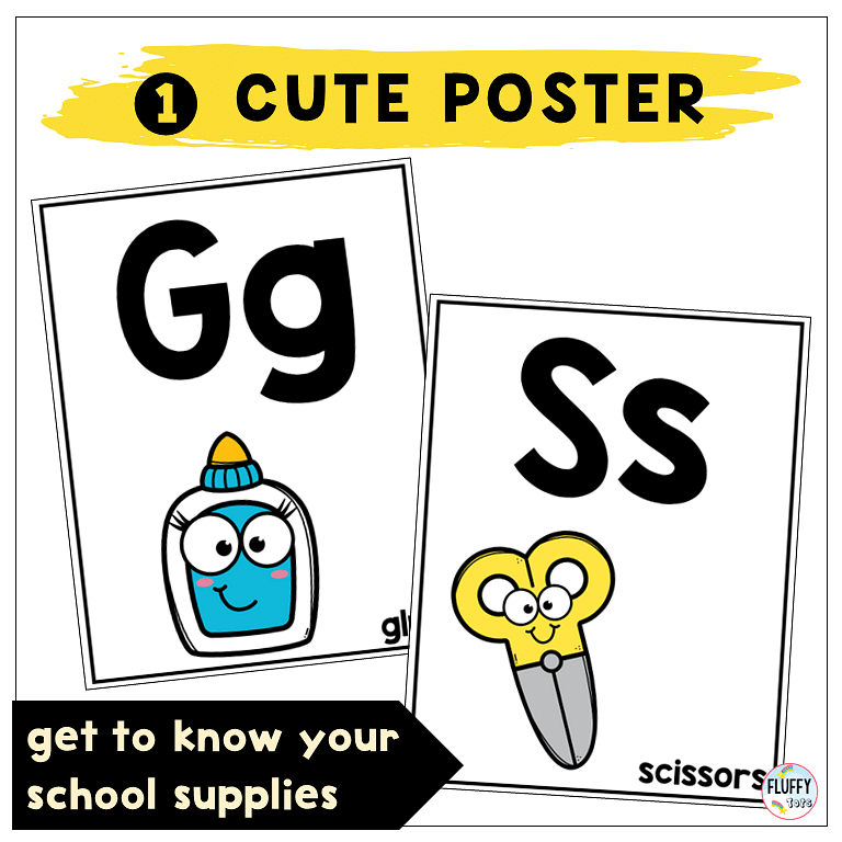 Amazing Back to School Alphabet Posters for Preschool and Kindergarten 2