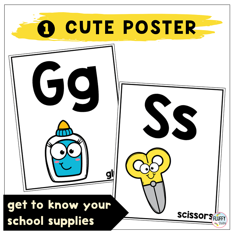 Amazing Back to School Alphabet Posters for Preschool and Kindergarten 13