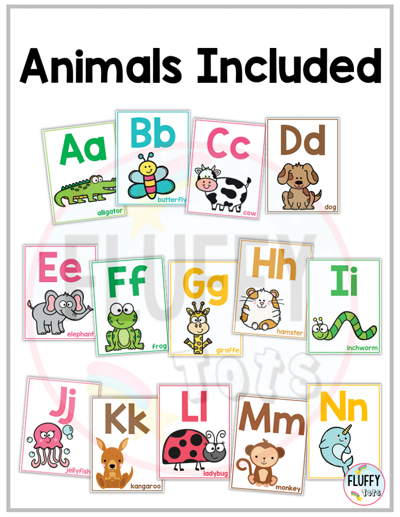 animal alphabet posters