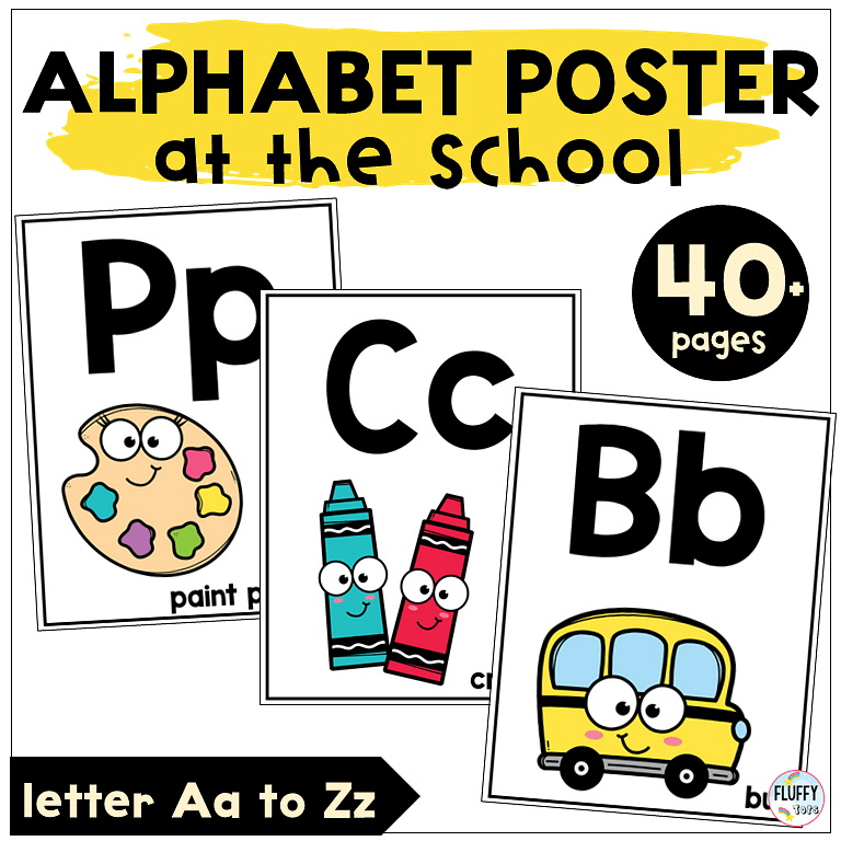 Amazing Back to School Alphabet Posters for Preschool and Kindergarten 1