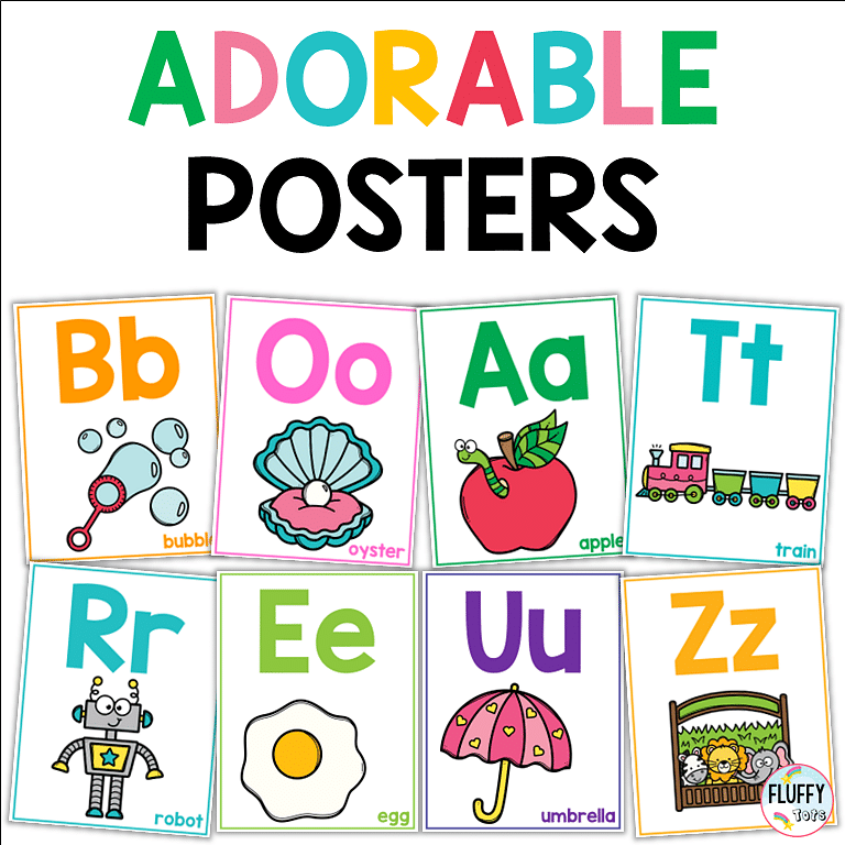 Fun Rainbow Alphabet Posters for Preschool and Kindergarten 2
