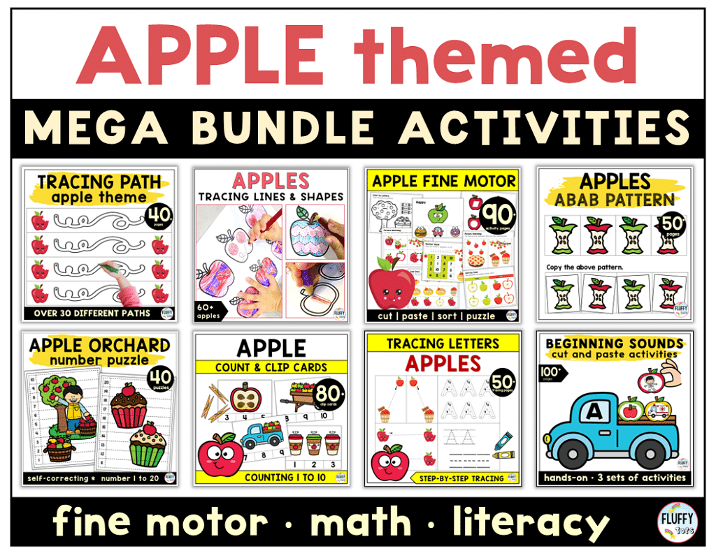 11 FREE Apple Themed Printable and Apple Lesson Plan for Preschool and Toddlers! 11