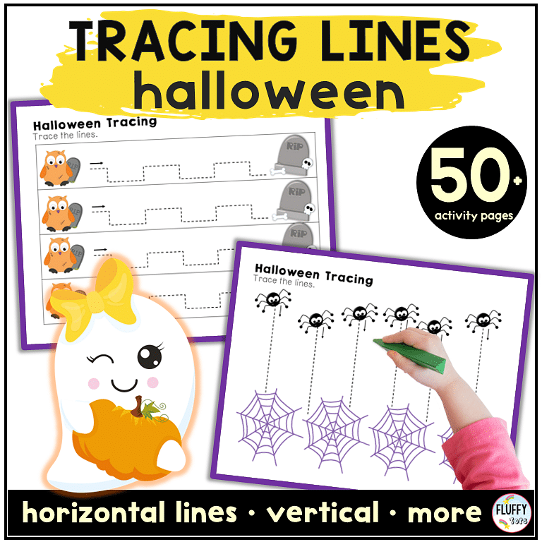 Fun 50+ Pages Non-Spooky Halloween Tracing Printable for Toddlers and Preschoolers 21