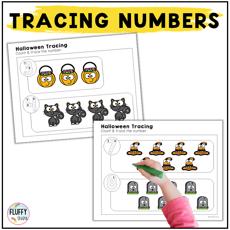 Fun 100+ Pages Non-Spooky Halloween Tracing Worksheets for Toddler and Preschooler 31