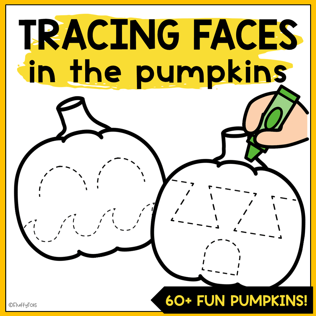 6 Fun Pumpkin Faces to Help with Your Kids' Tracing Practice 2