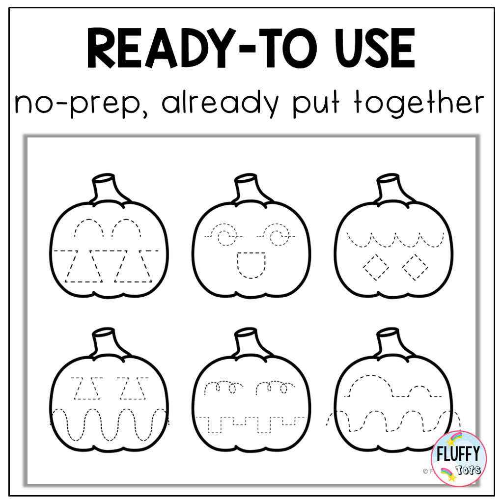 6 Fun Pumpkin Faces to Help with Your Kids' Tracing Practice 6