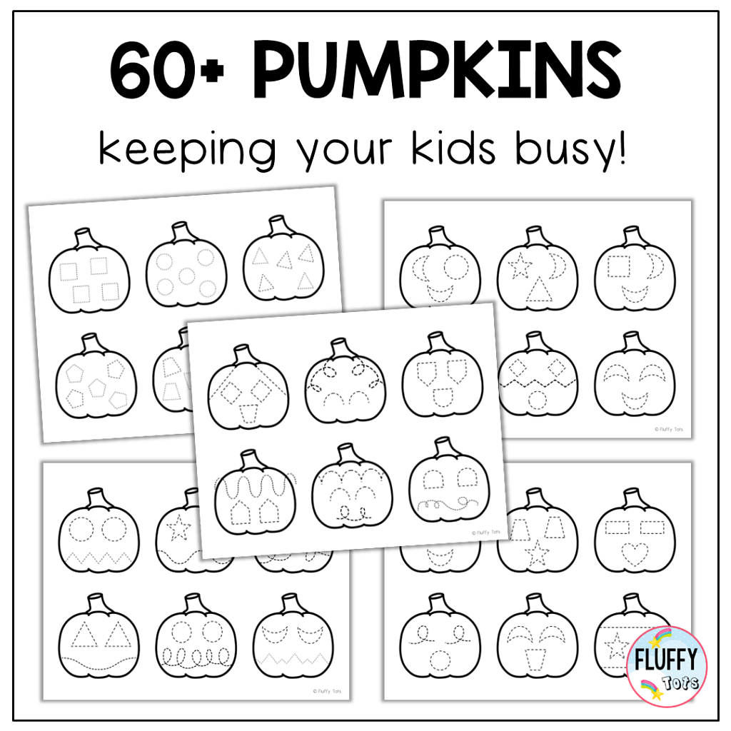 6 Fun Pumpkin Faces to Help with Your Kids' Tracing Practice 20