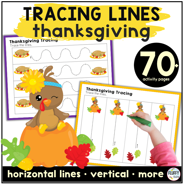 70+ Pages Fun Thanksgiving Tracing Printables for Your Kids 4