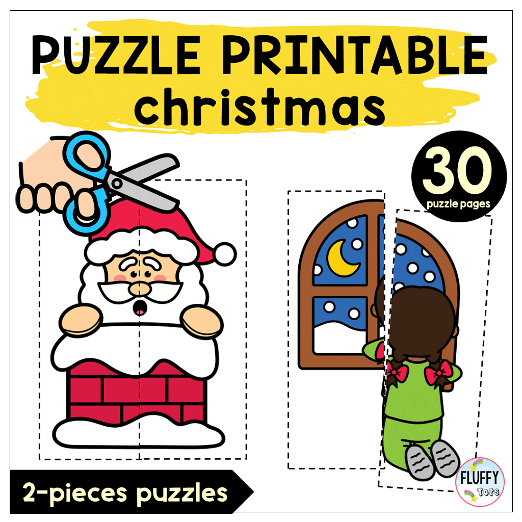 Fun Christmas Kids Activities Puzzle Printables 1