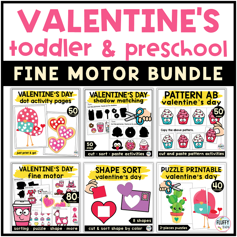 6 Free Valentine's Day Preschool Printable Activities 1