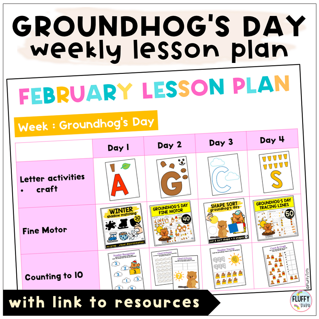 Fun Groundhog's Day Lesson Plan for Toddler and Preschoolers