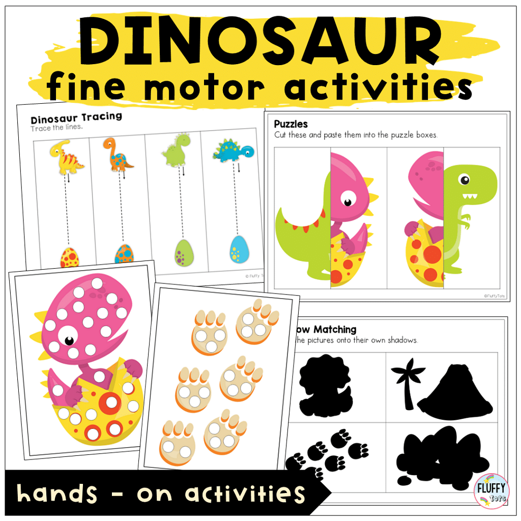 Fine motor activities for Dinosaur Lesson Plans for toddler and preschoolers