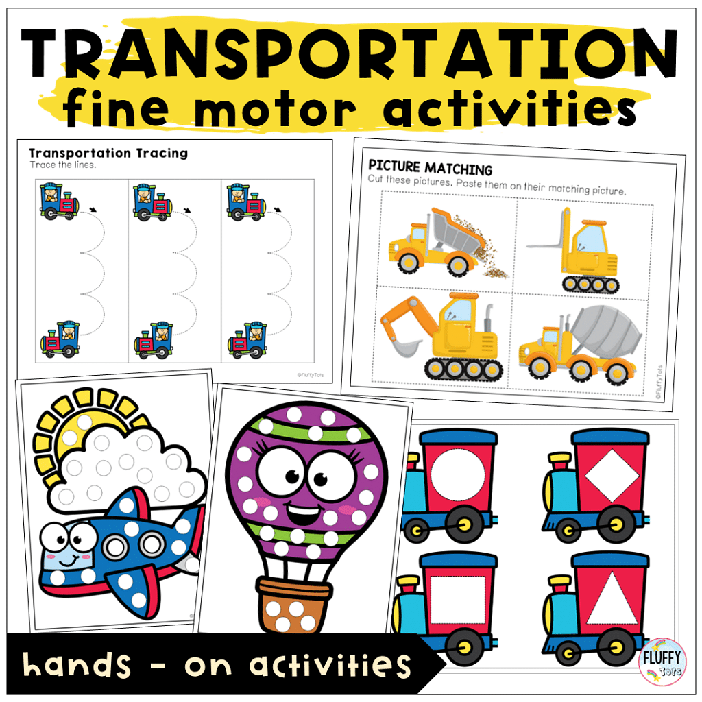 fine motor for transportation lesson plan