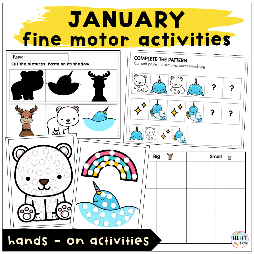 January lesson plan fine motor ideas