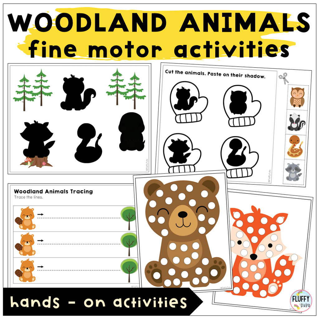 woodland animals lesson plan fine motor