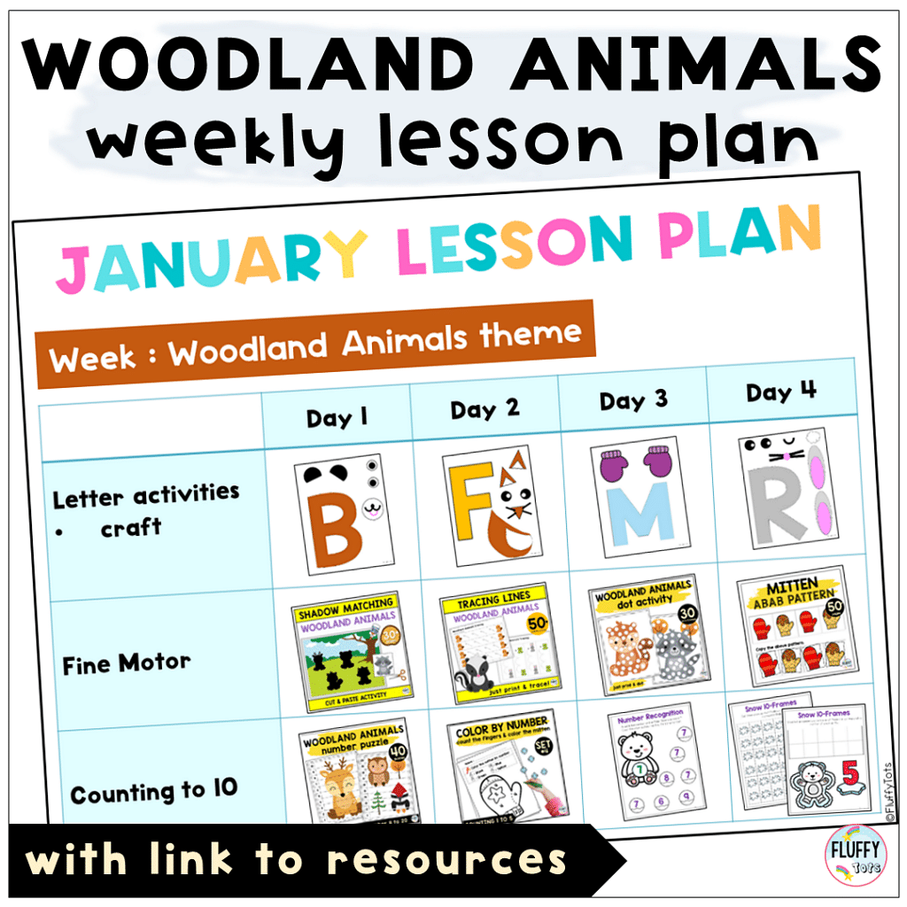 woodland animals lesson plan